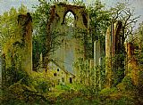 Caspar David Friedrich Canvas Paintings - Eldena Ruin